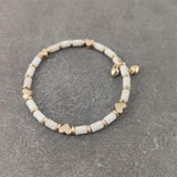 Boho Letter White Charm Bracelet