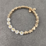 Boho Letter White Charm Bracelet