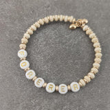 Boho Letter White Charm Bracelet