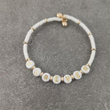 Boho Letter White Charm Bracelet