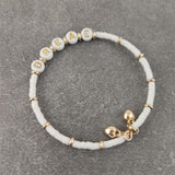 Boho Letter White Charm Bracelet