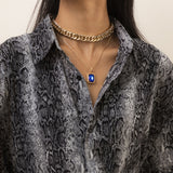 Multilevel Gold Silver Color Human Head Coin Pendant Necklaces