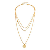 Multilayer Gold Coin pendant Necklace