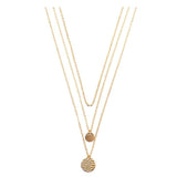Multilayer Gold Coin pendant Necklace