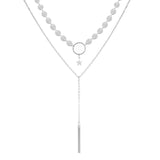 Multilayer Gold Coin pendant Necklace
