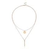 Multilayer Gold Coin pendant Necklace