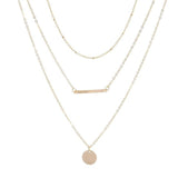 Multilayer Gold Coin pendant Necklace