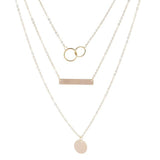 Multilayer Gold Coin pendant Necklace