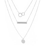 Multilayer Gold Coin pendant Necklace