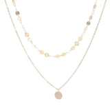 Multilayer Gold Coin pendant Necklace