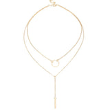 Multilayer Gold Coin pendant Necklace