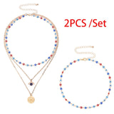 Turkish Evil Eyes Multilayer Necklaces