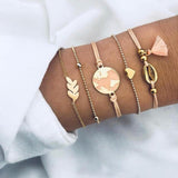 Boho Gem Shell Turtle Leaf Bead Chain