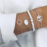 Boho Gem Shell Turtle Leaf Bead Chain