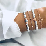 Boho Gem Shell Turtle Leaf Bead Chain
