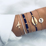Boho Gem Shell Turtle Leaf Bead Chain