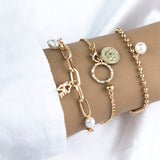 t Boho Geometric Tassel Chain Bracelet