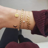 t Boho Geometric Tassel Chain Bracelet