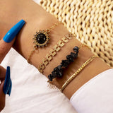 t Boho Geometric Tassel Chain Bracelet