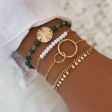 t Boho Geometric Tassel Chain Bracelet