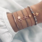 t Boho Geometric Tassel Chain Bracelet