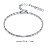 Charming Flash Twisted Rope Chain Bracelets