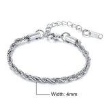 Charming Flash Twisted Rope Chain Bracelets