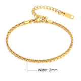 Charming Flash Twisted Rope Chain Bracelets