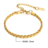 Charming Flash Twisted Rope Chain Bracelets