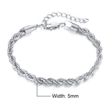 Charming Flash Twisted Rope Chain Bracelets