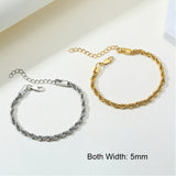 Charming Flash Twisted Rope Chain Bracelets