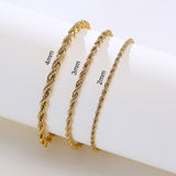 Charming Flash Twisted Rope Chain Bracelets