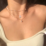 Vintage Multilayer Crystal Pendant Necklace