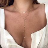 Vintage Multilayer Crystal Pendant Necklace