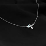 Glowing Discoloration Moon Chain Necklace