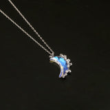 Glowing Discoloration Moon Chain Necklace