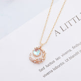 Glowing Discoloration Moon Chain Necklace