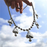 Metal Dinosaur Shape Pendant Chain Choker