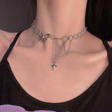 Punk Style Butterfly Choker Clavicle Necklace