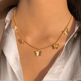 Punk Style Butterfly Choker Clavicle Necklace