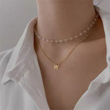 Punk Style Butterfly Choker Clavicle Necklace