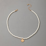 Luxury Pearl Stone Clavicle Chian Necklace