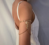 Bohemian Leaf Charm Upper Arm Bracelet
