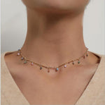 Simple Pearl Bead Chain Choker Necklace