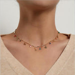 Simple Pearl Bead Chain Choker Necklace