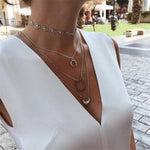 Long Moon Statement Necklace