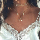 Long Moon Statement Necklace