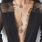 Long Moon Statement Necklace