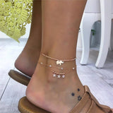 Cute Elephant Star Charm Bracelets For Ankle