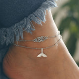 Boho Beach Wave Shell Leg Chain
